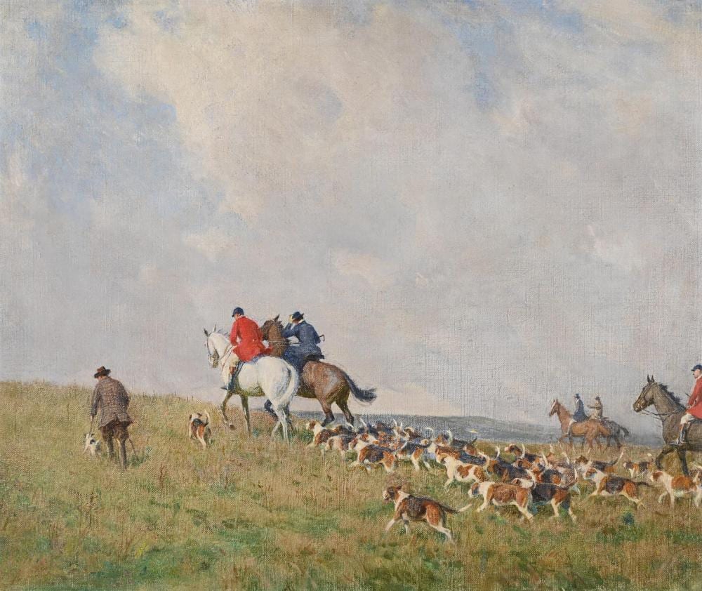 George Denholm Armour comparable auction result: george denholm armour british 1864 1949 hunting party