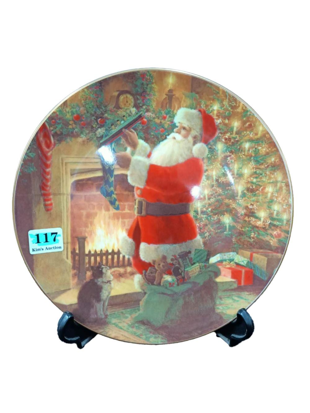 Glynn Williams comparable auction result: royal doulton the stroke of midnight christmas plate original artwork by glynn williams