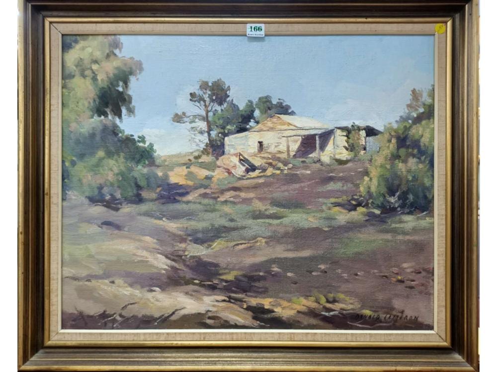 Donald Cameron comparable auction result: original oil on board landscape signed by donald cameron