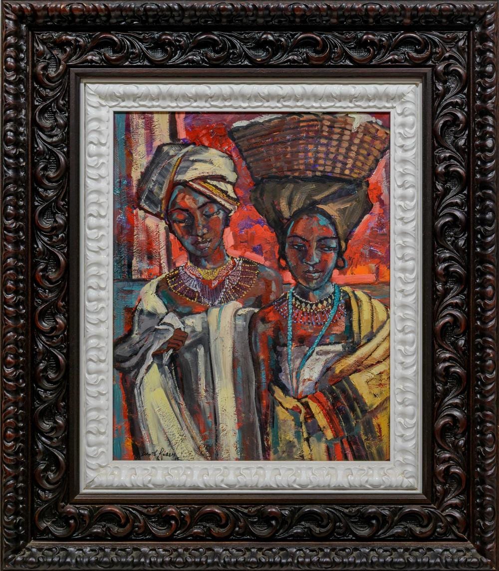 Dante Ruben comparable auction result: dante ruben sa born 1962 oil xhosa women signed 48 x 38