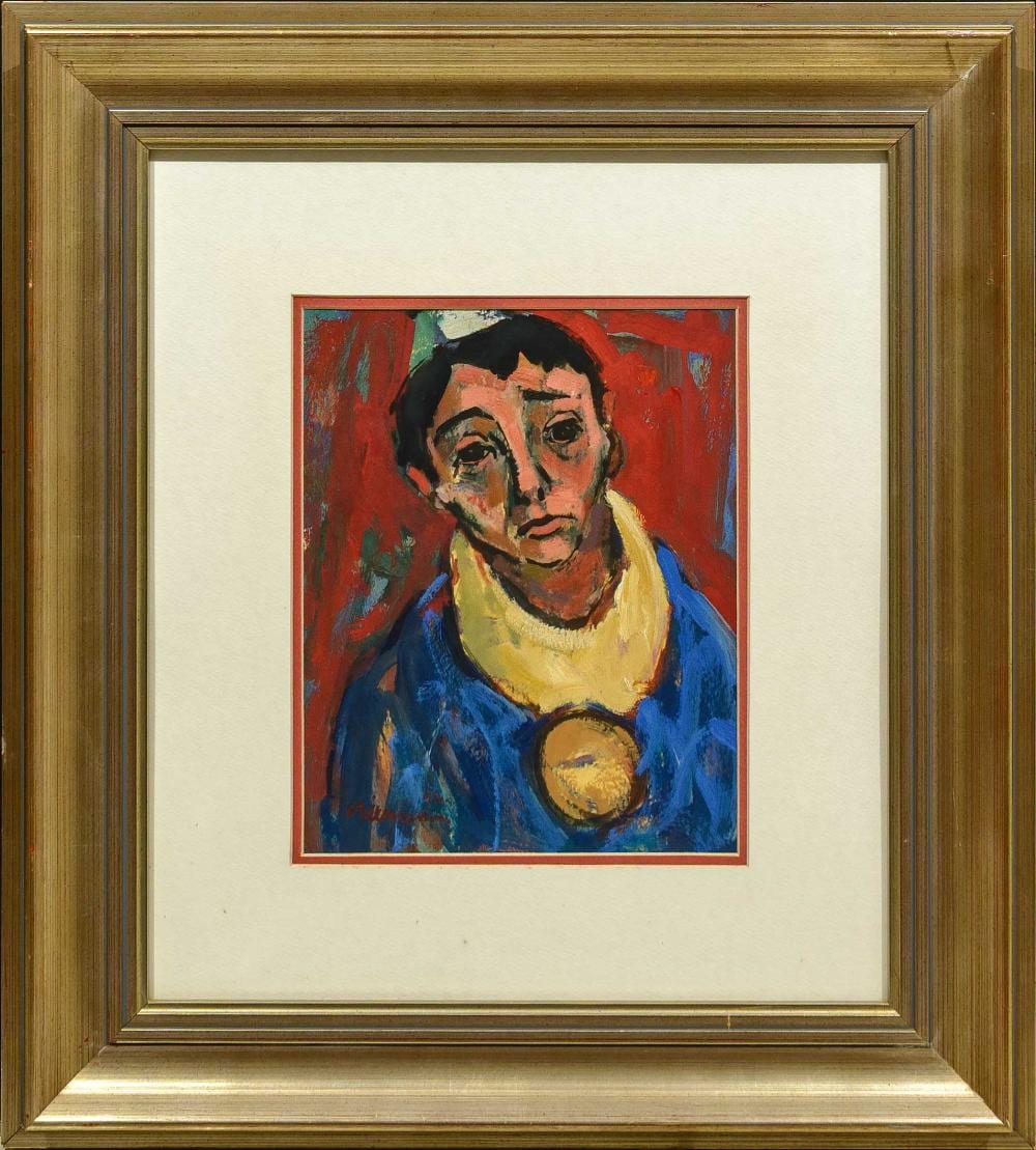 Hennie Niemann comparable auction result: hennie niemann sa born 1941 oil clown signed dated 92 27 x 21