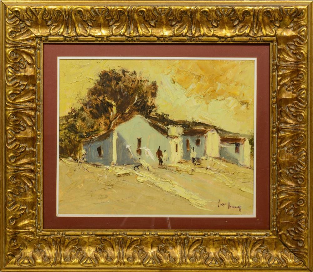 corne weidemann sa born 1977 oil labourer s cottages with figures signed 40 x 50 · 5th Avenue Auctioneers · 2026-03-29 Corne Weidemann comparable auction result: corne weidemann sa born 1977 oil labourer s cottages with figures signed 40 x 50
