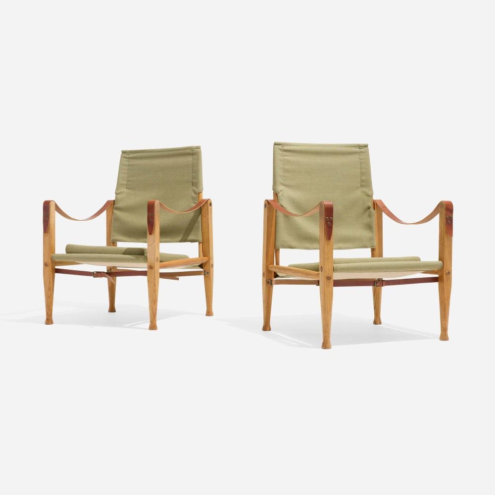 Kaare Klint comparable auction result: kaare klint safari chairs pair