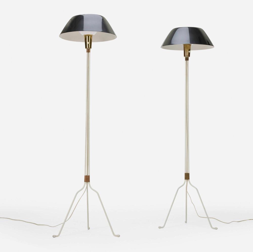 Lisa Johansson-Pape comparable auction result: lisa johansson pape floor lamps model 30 058 pair
