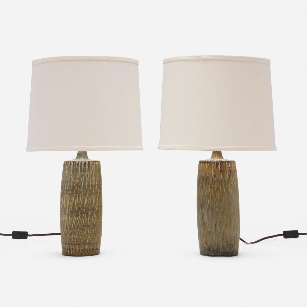 Gunnar Nylund comparable auction result: gunnar nylund table lamps pair