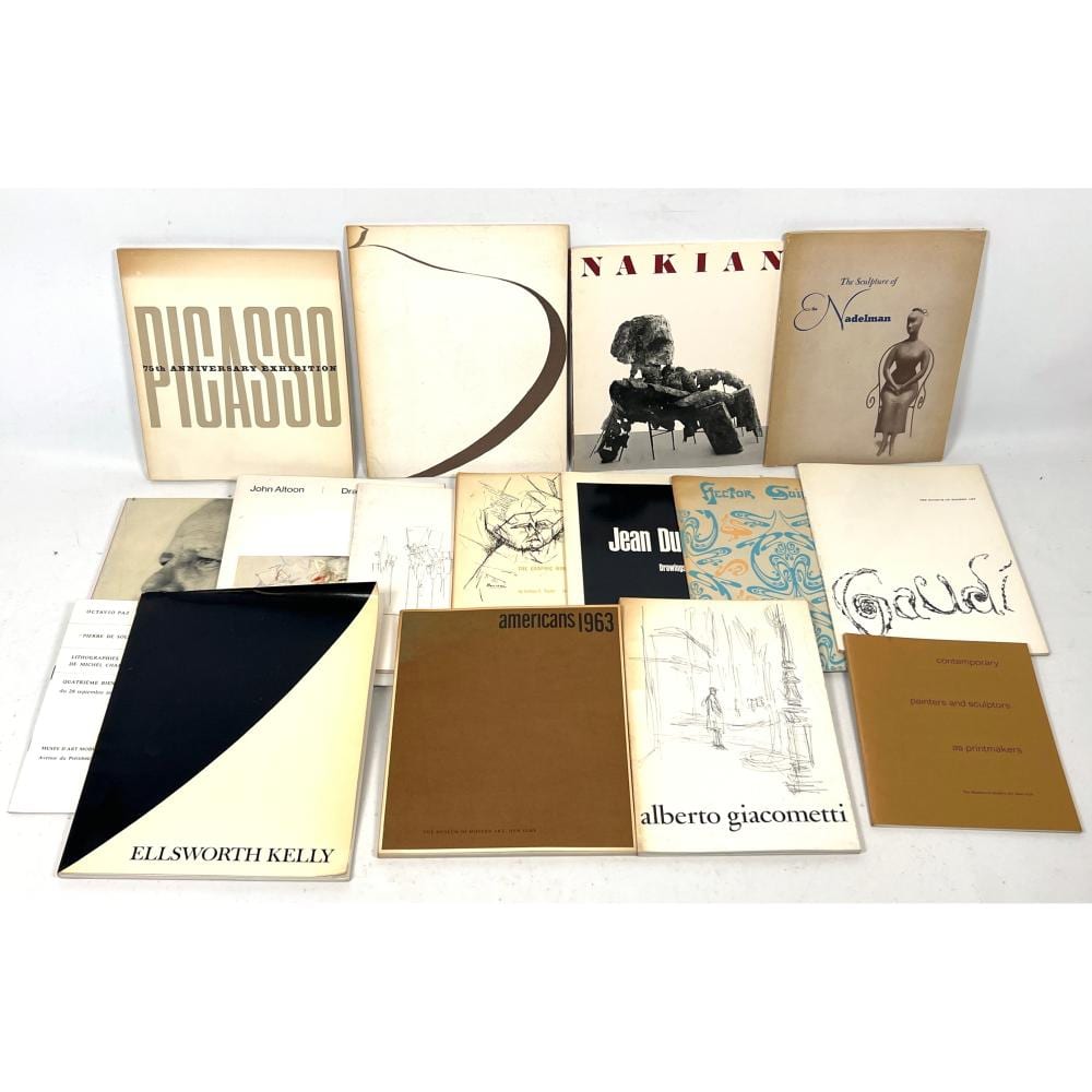 Tadeusz Ajdukiewicz comparable auction result: 15pc collection multiple softcover art exhibition catalogs and monographs primarily published by th