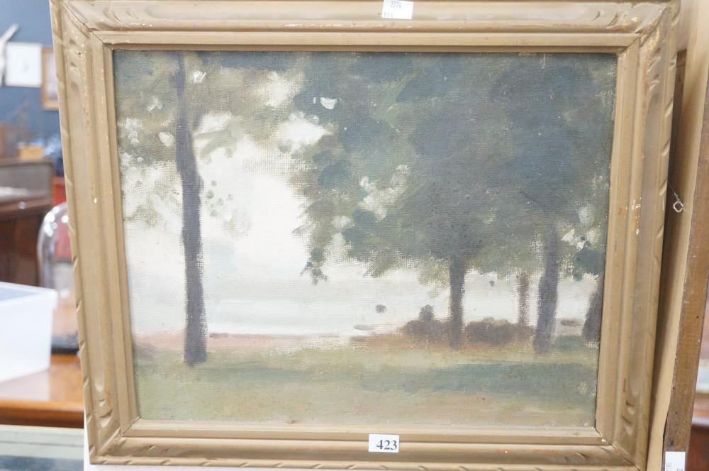 Colin Colahan comparable auction result: colin colahan oil on board landscape signed on reverse of frame 40 x 32 cm