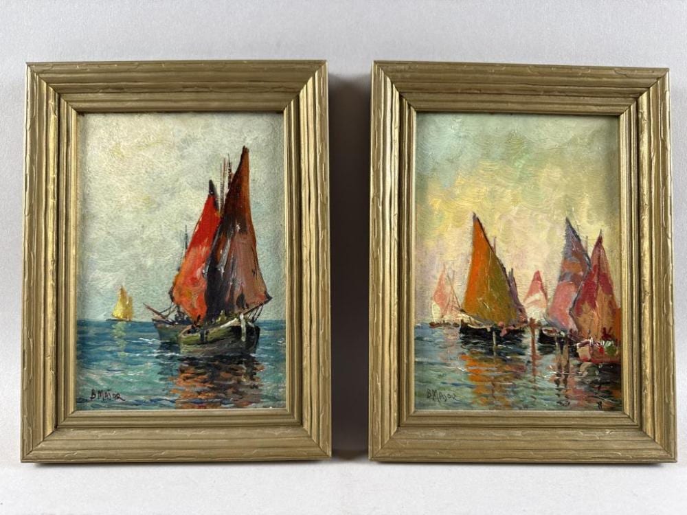 boris b major russian federation america 1876 1951 two venetian scenes oils on board 7 x 5 framed 8 5 x 6 5 · Sandwich Auction House · 2026-04-15 Boris B. Major comparable auction result: boris b major russian federation america 1876 1951 two venetian scenes oils on board 7 x 5 framed 8 5 x 6 5