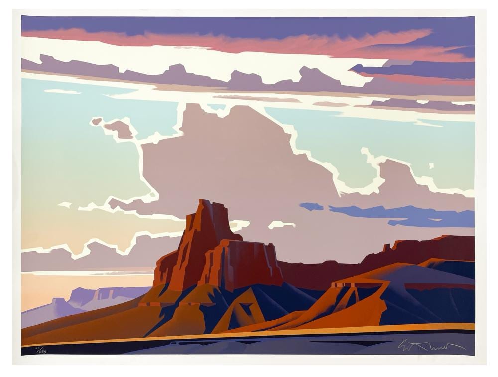 Ed Mell comparable auction result: ed mell red butte serigraph