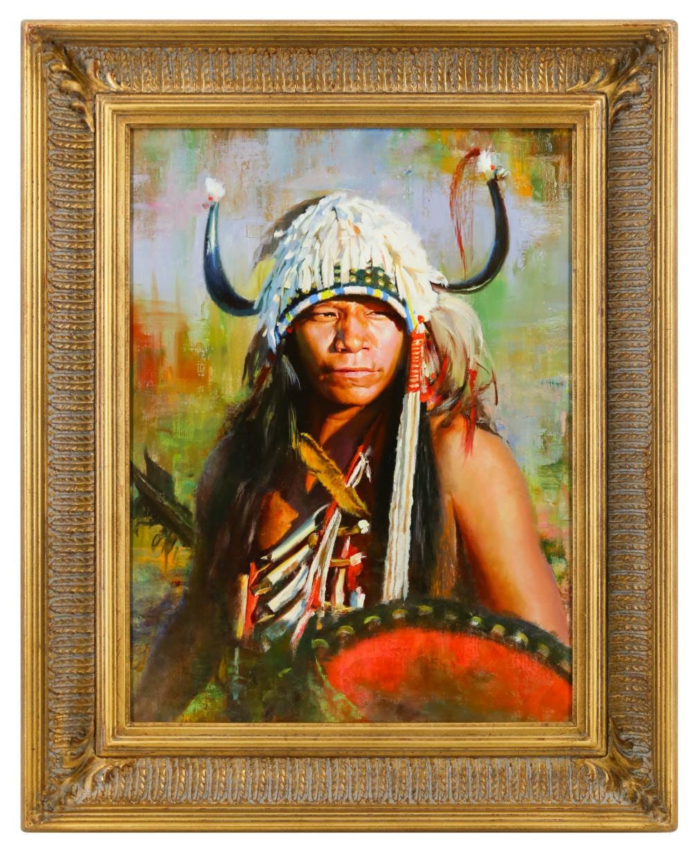 D. Edward  Kucera comparable auction result: david edward kucera undaunted oil on board