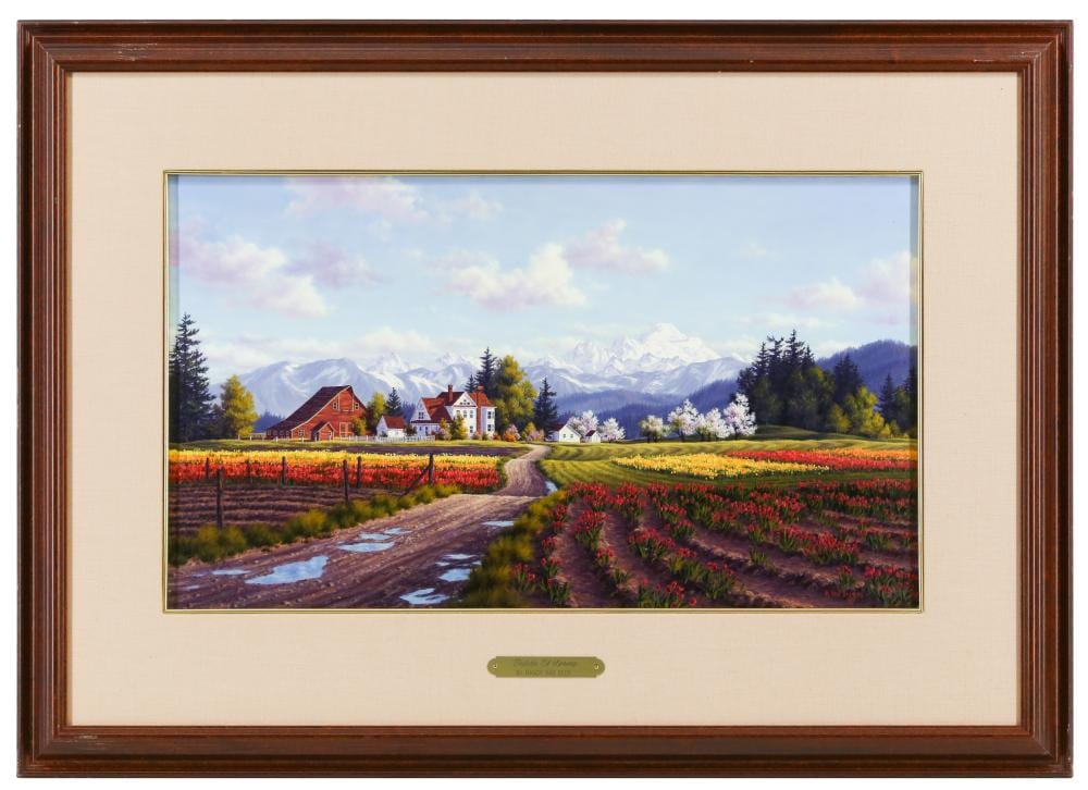Randy Van Beek comparable auction result: randy van beek palette of spring oil on board