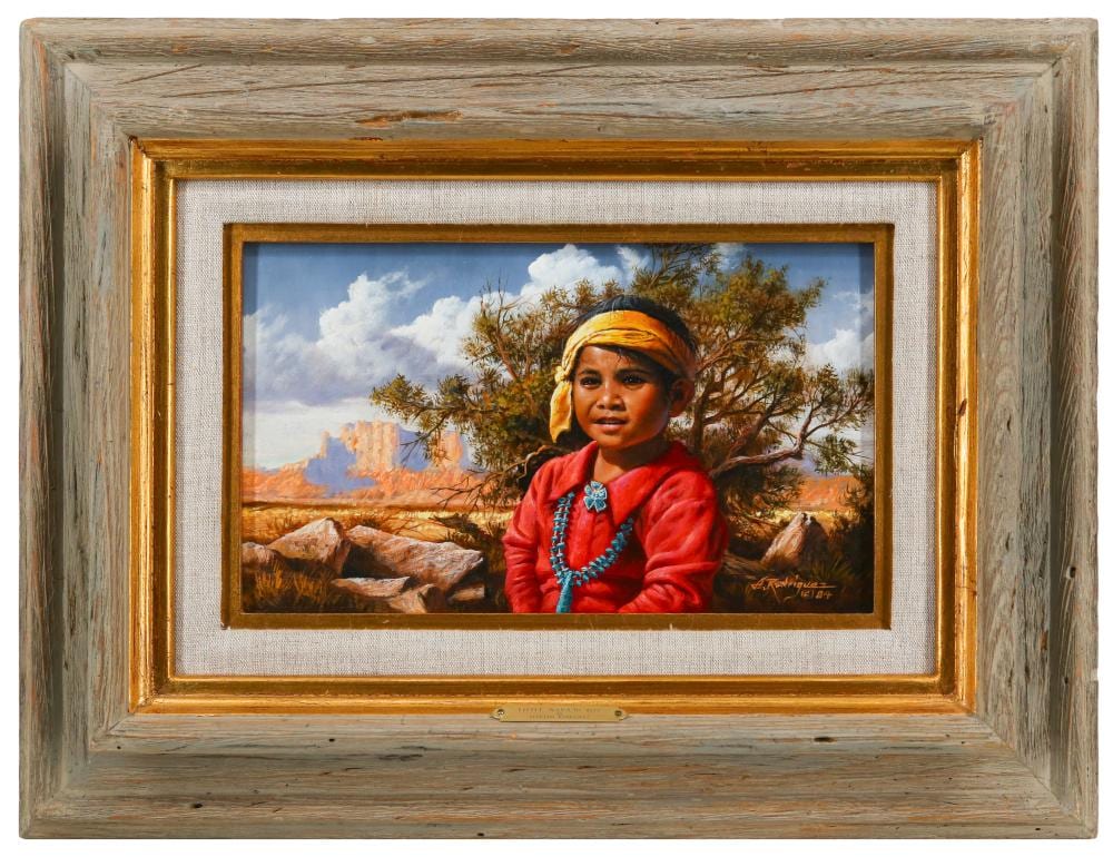 Alfredo Rodriguez comparable auction result: alfredo rodriguez little navajo boy oil on board