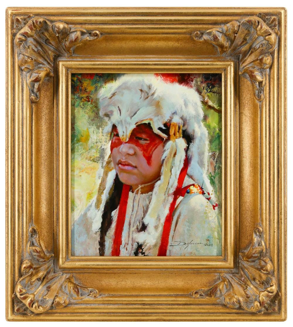 D. Edward  Kucera comparable auction result: david edward kucera eyes of red oil on board