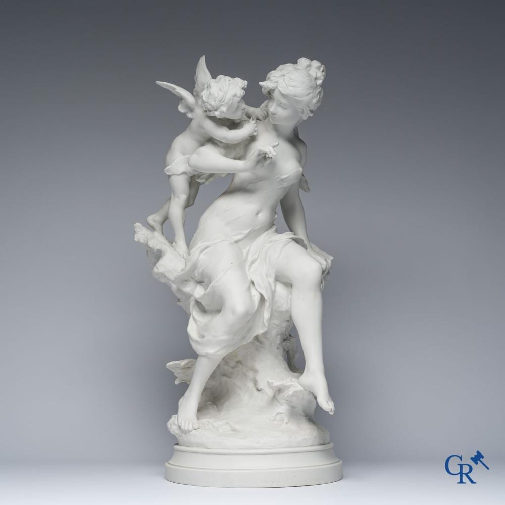 louis gossin 1846 1928 large group in white s vres biscuit the angel s kiss signed l gossin and s vres mark · CR Art Auctions · 2026-04-14 Louis Gossin comparable auction result: louis gossin 1846 1928 large group in white s vres biscuit the angel s kiss signed l gossin and s vres mark