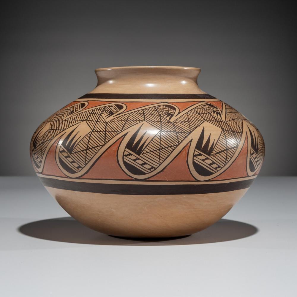 Fannie Nampeyo comparable auction result: fannie nampeyo hopi tewa 1900 1987 pottery jar migration pattern