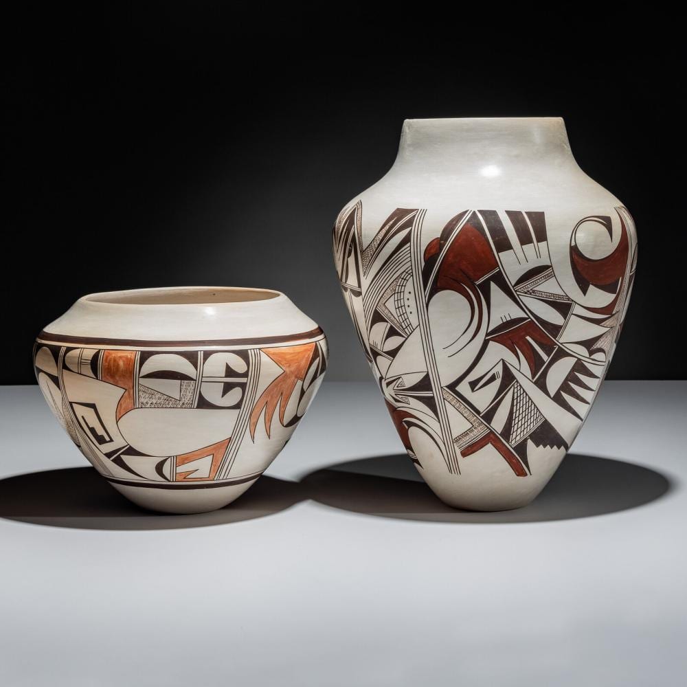 Joy Navasie comparable auction result: joy navasie hopi tewa 1919 2012 pottery jars