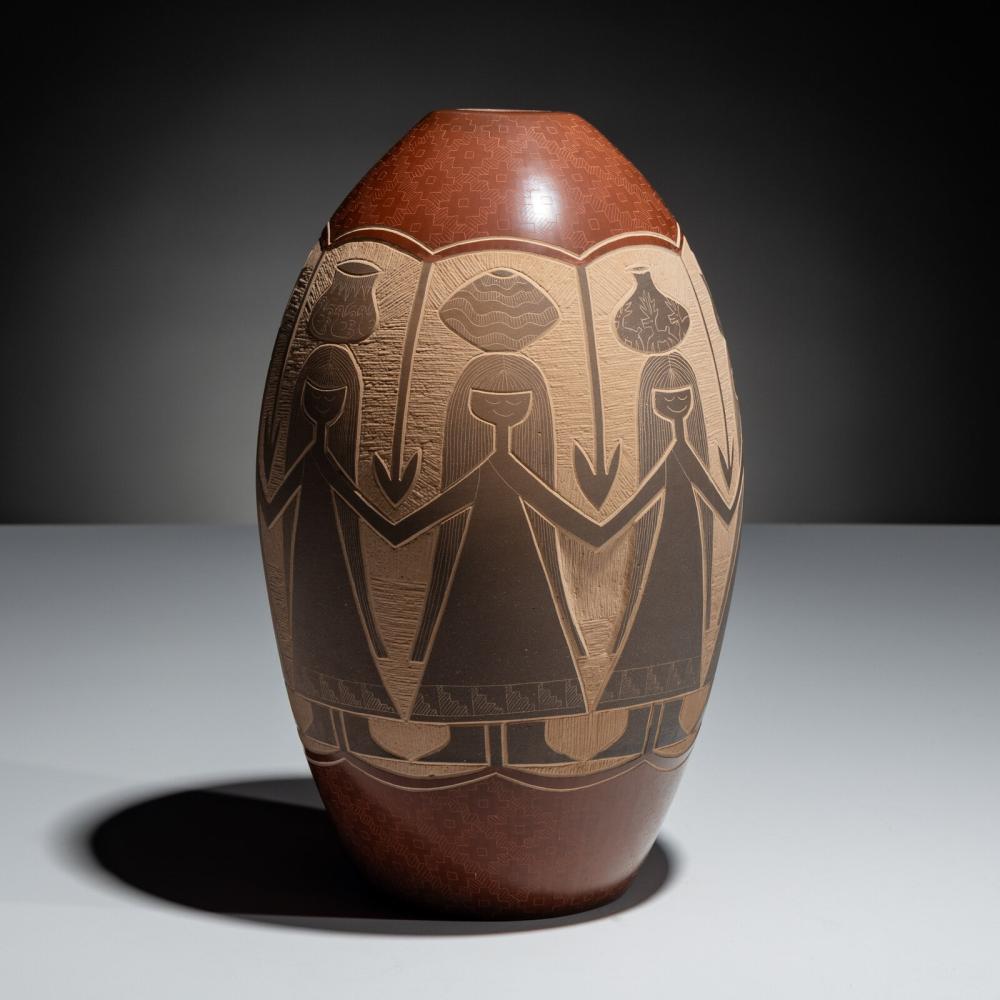 Jody Naranjo comparable auction result: jody naranjo santa clara b 1969 water carriers 2000