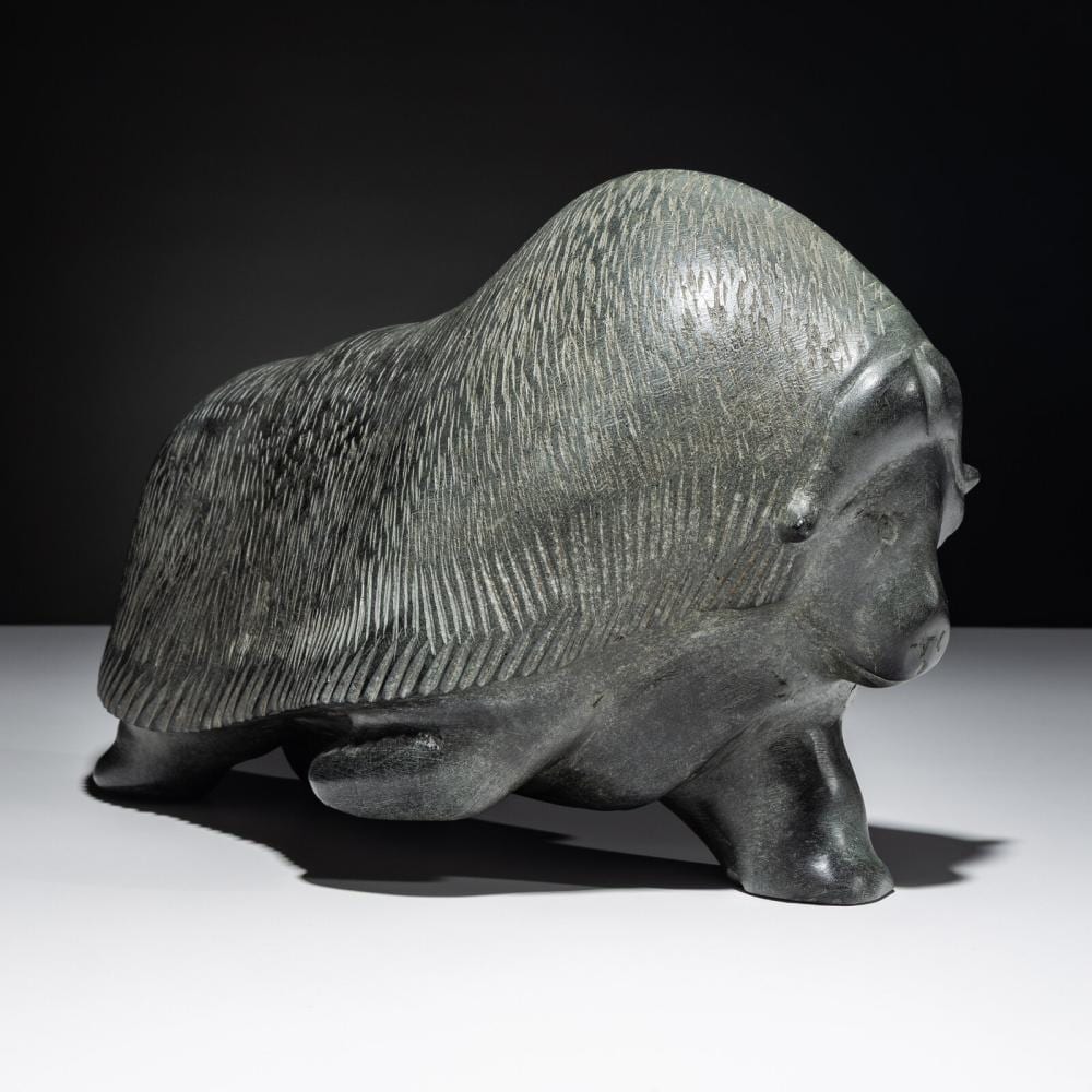 Barnabus Arnasungaaq comparable auction result: barnabus arnasungaaq inuit qamani tuaq 1924 2017 muskox exhibited and published 1968
