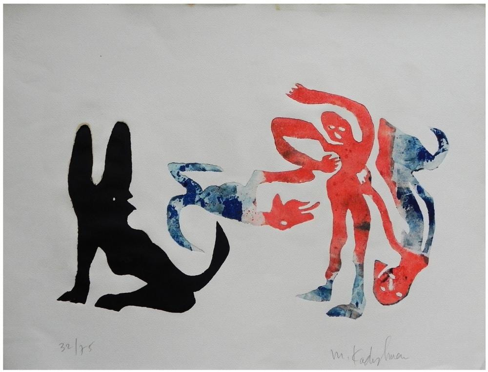 Menashe Kadishman comparable auction result: menashe kadishman israeli 1932 2015