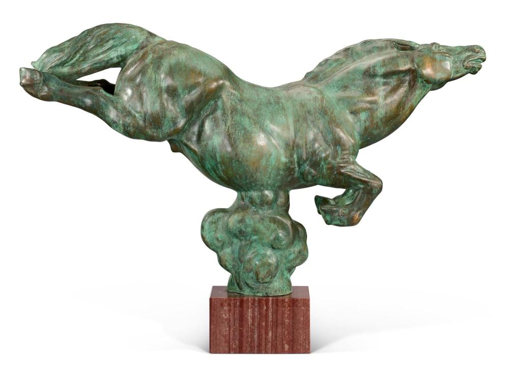 Carl Milles comparable auction result: carl milles 1875 1955 the flying horse bronze with green patina19 in