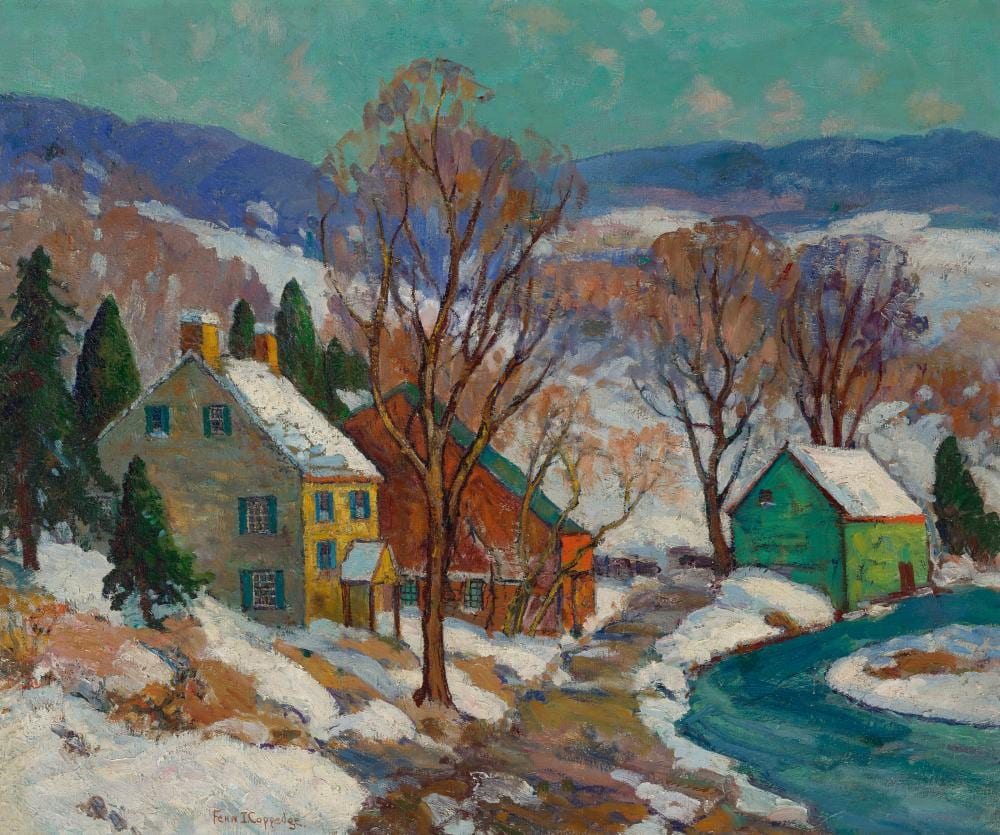 Fern Isabel Coppedge comparable auction result: fern isabel coppedge 1883 1951 winter canal lumberville bucks county