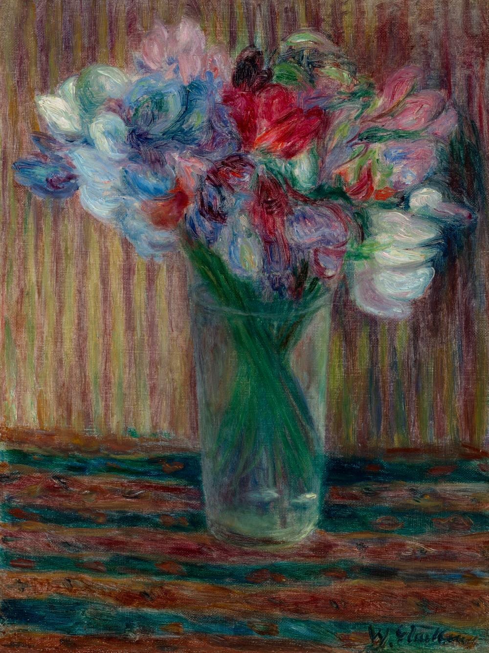 William James Glackens comparable auction result: william james glackens 1870 1938 sweet peas oil on canvas14 x 10 in