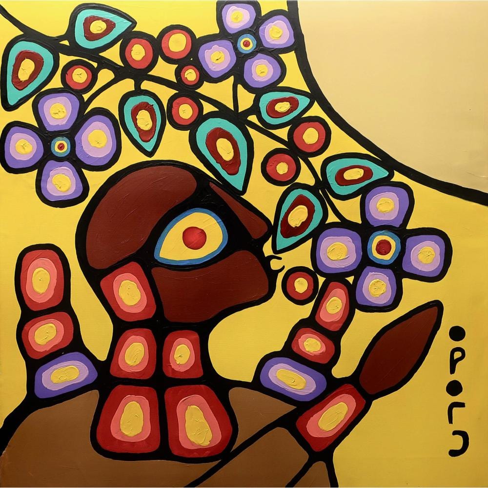 Christian Morrisseau comparable auction result: christian morrisseau 1969 2022 anishinaabe ojibwe beauty in me