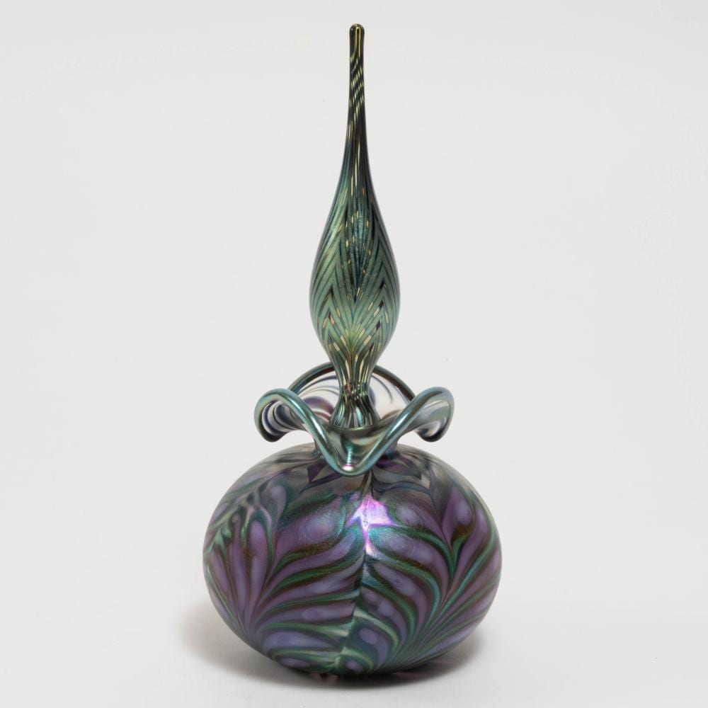 Daniel Lotton comparable auction result: daniel lotton american b 1963 iridescent feathered glass perfume bottle 2013