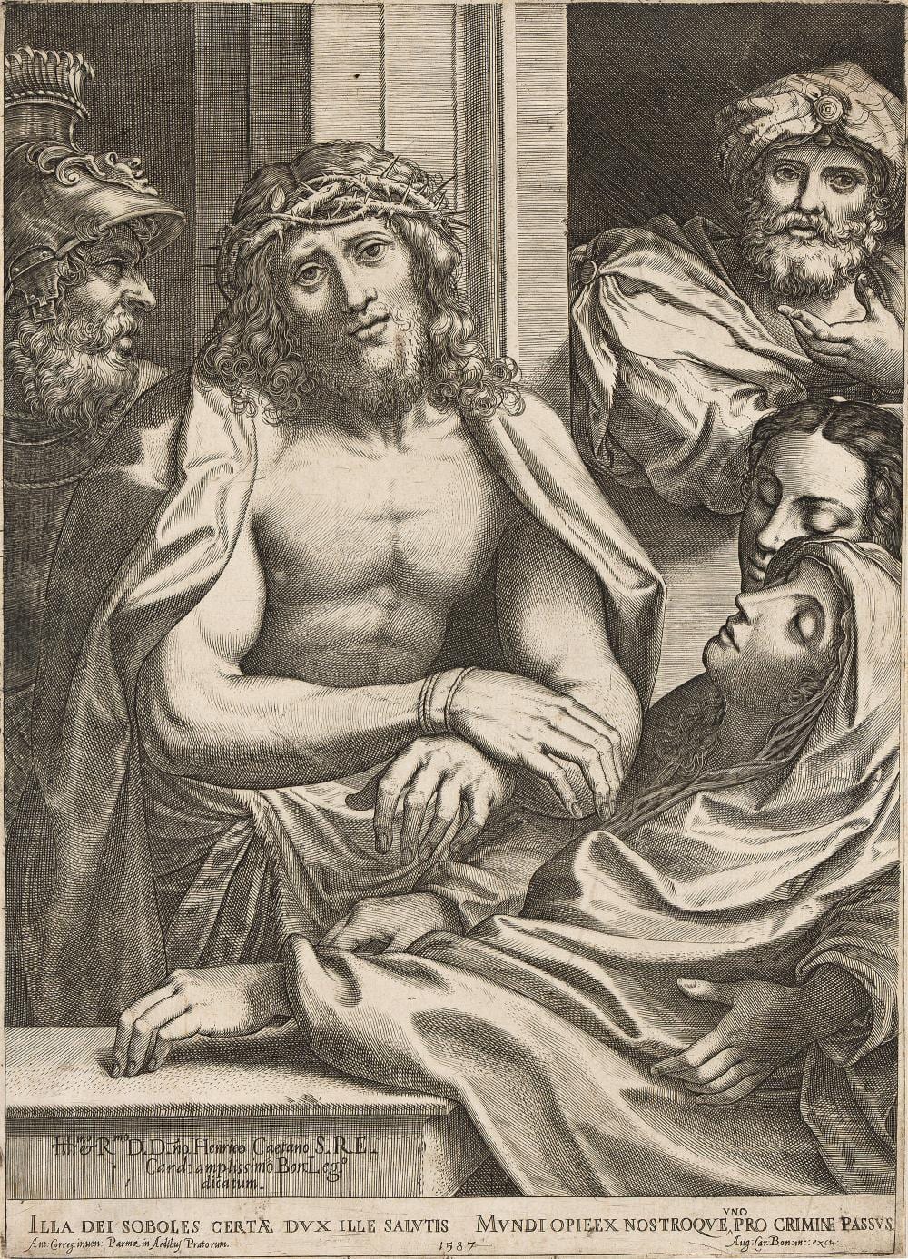 Agostino Carracci comparable auction result: agostino carracci 1557 1602 after correggio ecce homo 1587