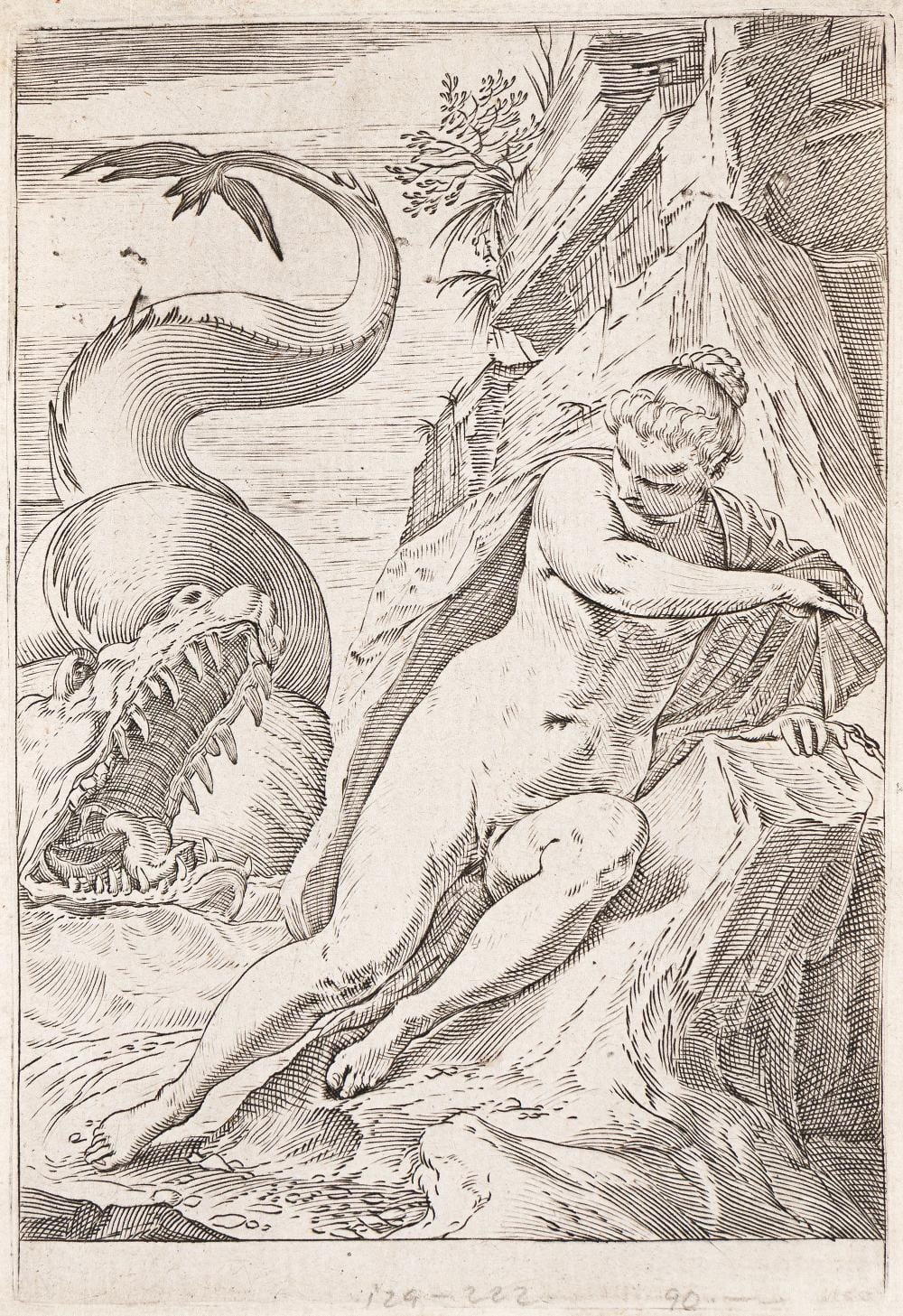 Agostino Carracci comparable auction result: agostino carracci 1557 1602 andromeda or hesion circa 1590 95