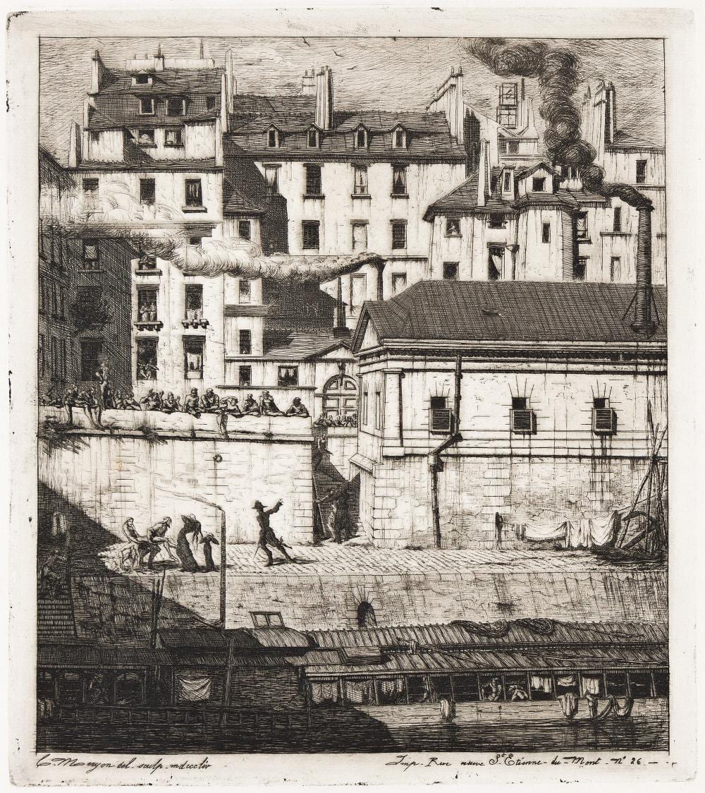 Charles Meryon comparable auction result: charles meryon 1821 1868 la morgue 1854