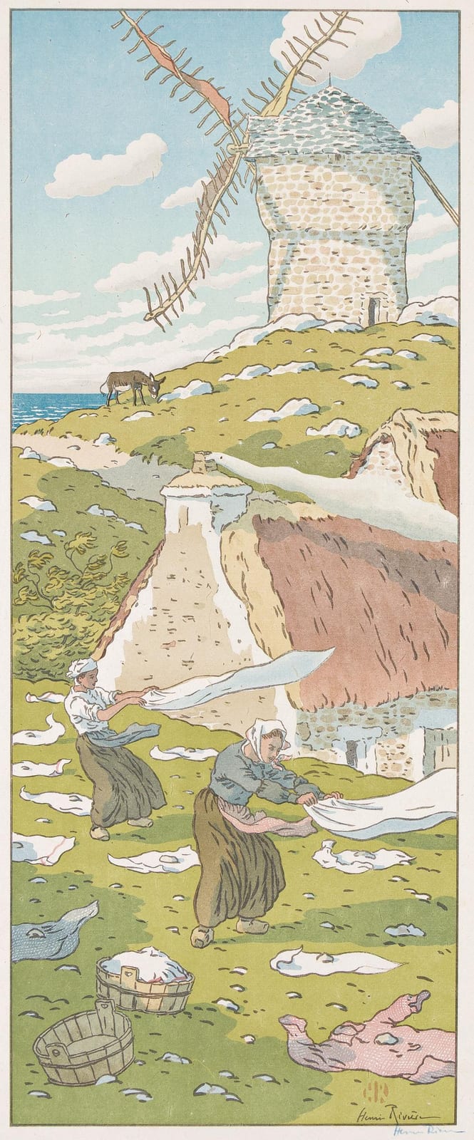 Henri Rivière comparable auction result: henri rivi re 1864 1951 le vent 1901