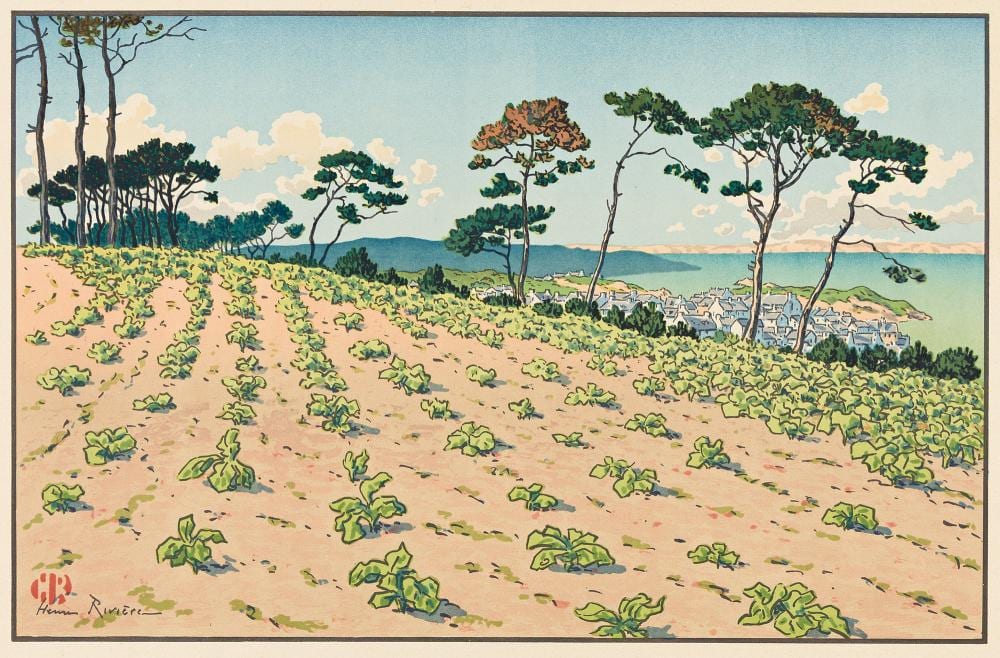 Henri Rivière comparable auction result: henri rivi re 1864 1951 douarnenez vu du ris 1916