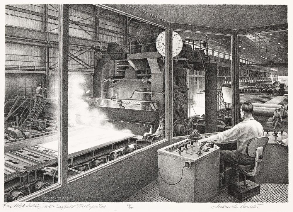 Jackson Lee Nesbitt comparable auction result: jackson lee nesbitt 1913 2008 four high rolling mill 1953