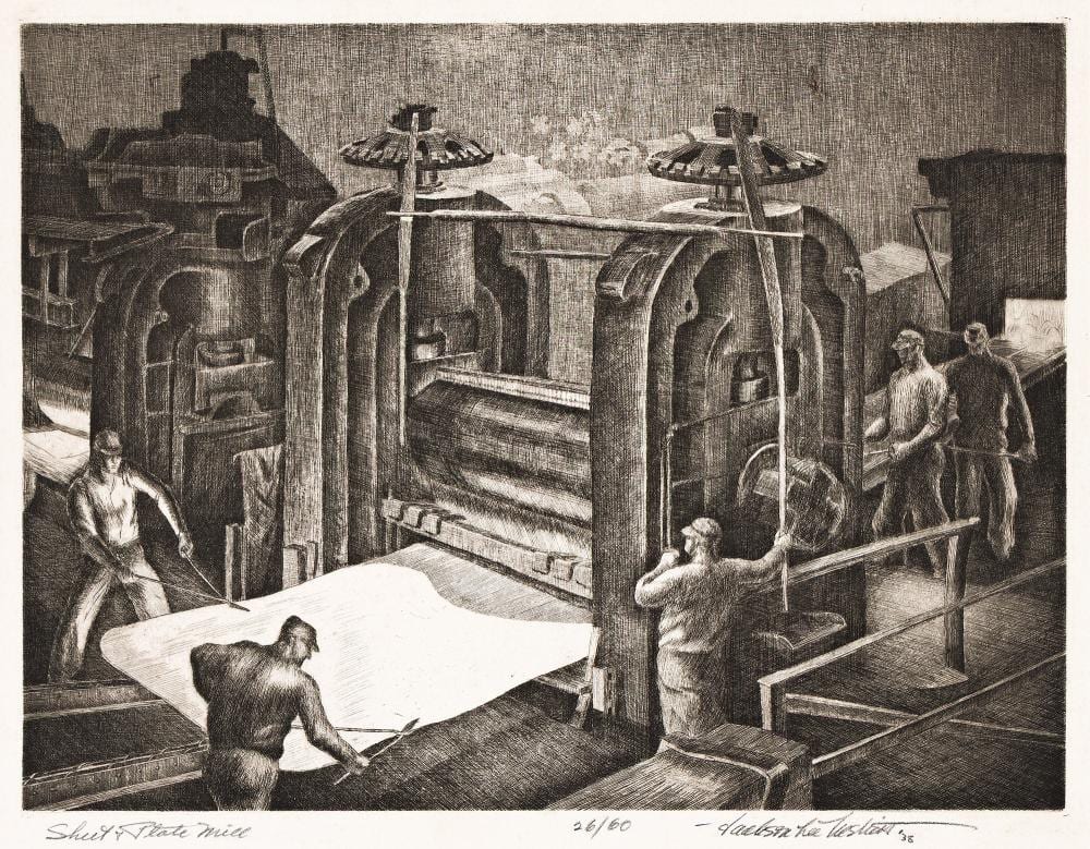 Jackson Lee Nesbitt comparable auction result: jackson lee nesbitt 1913 2008 sheet and plate mill 1938