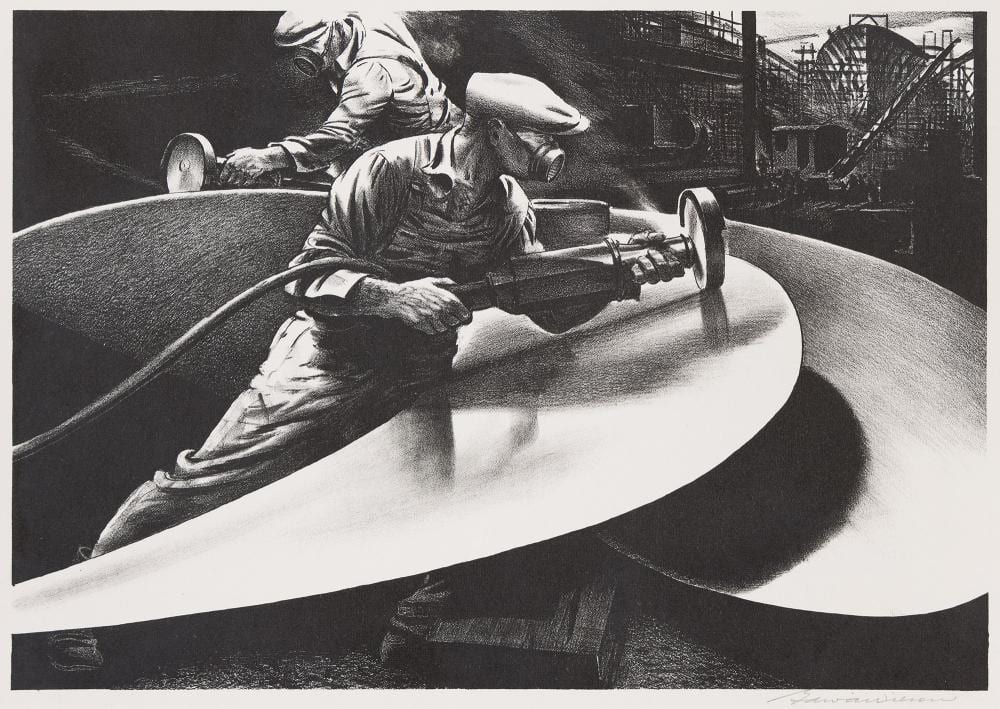 edward a wilson 1886 1970 the propeller 1941 · Swann Auction Galleries · 2026-04-16 Edward Arthur Wilson comparable auction result: edward a wilson 1886 1970 the propeller 1941