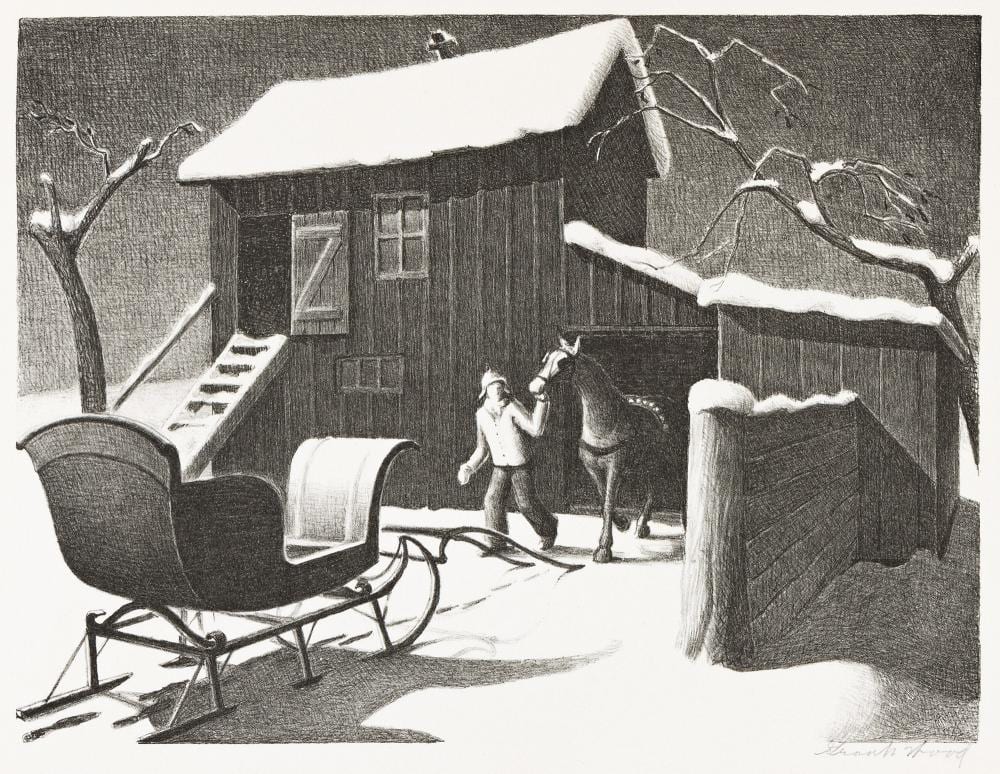 Grant Wood comparable auction result: grant wood 1891 1942 december afternoon 1941