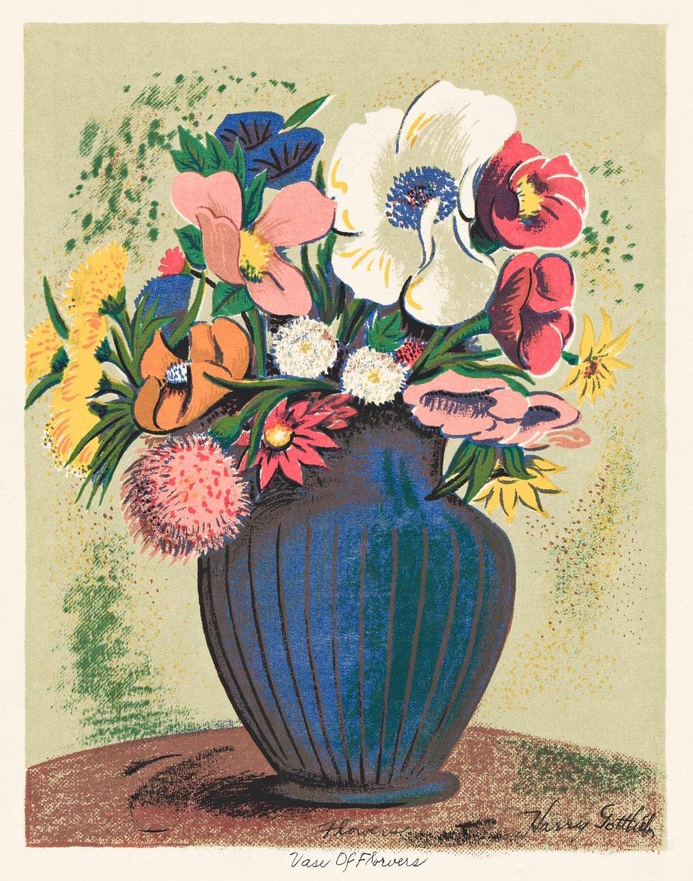 harry gottlieb 1895 1993 flowers 1940 · Swann Auction Galleries · 2026-04-16 Harry Gottlieb comparable auction result: harry gottlieb 1895 1993 flowers 1940