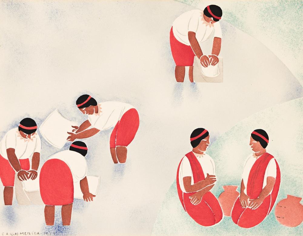 Carlos Mérida comparable auction result: carlos m rida 1891 1984 untitled figures washing 1927