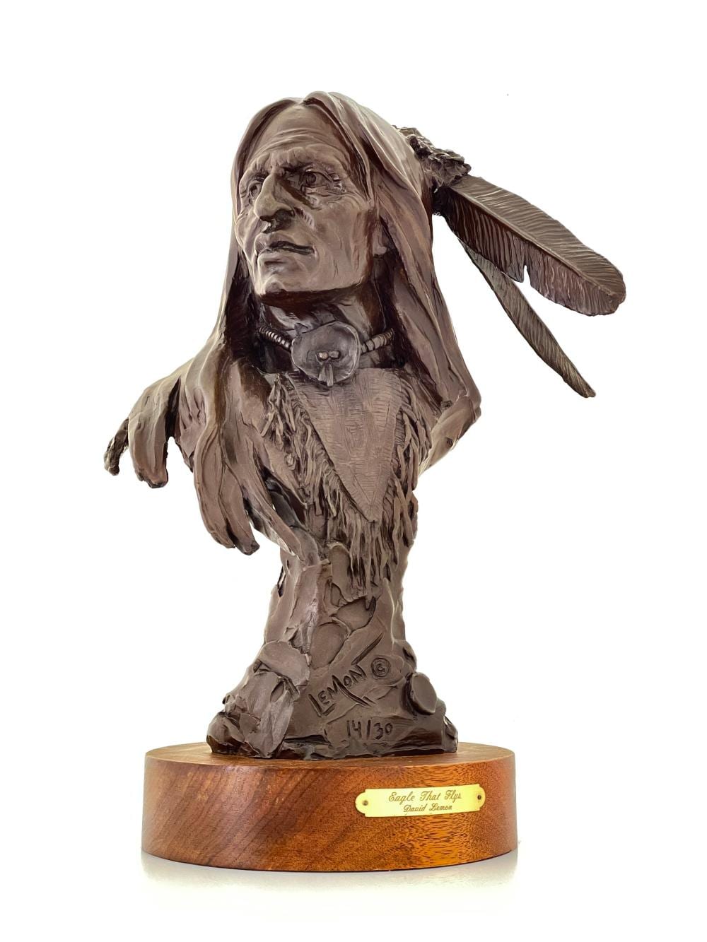 David Lemon comparable auction result: david lemon eagle that flys bronze sculpture