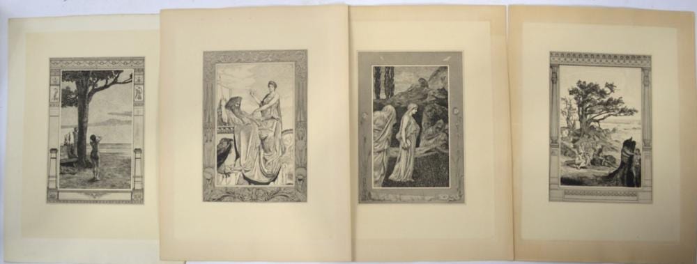 Max Klinger comparable auction result: 4 max klinger etchings amor und psyche
