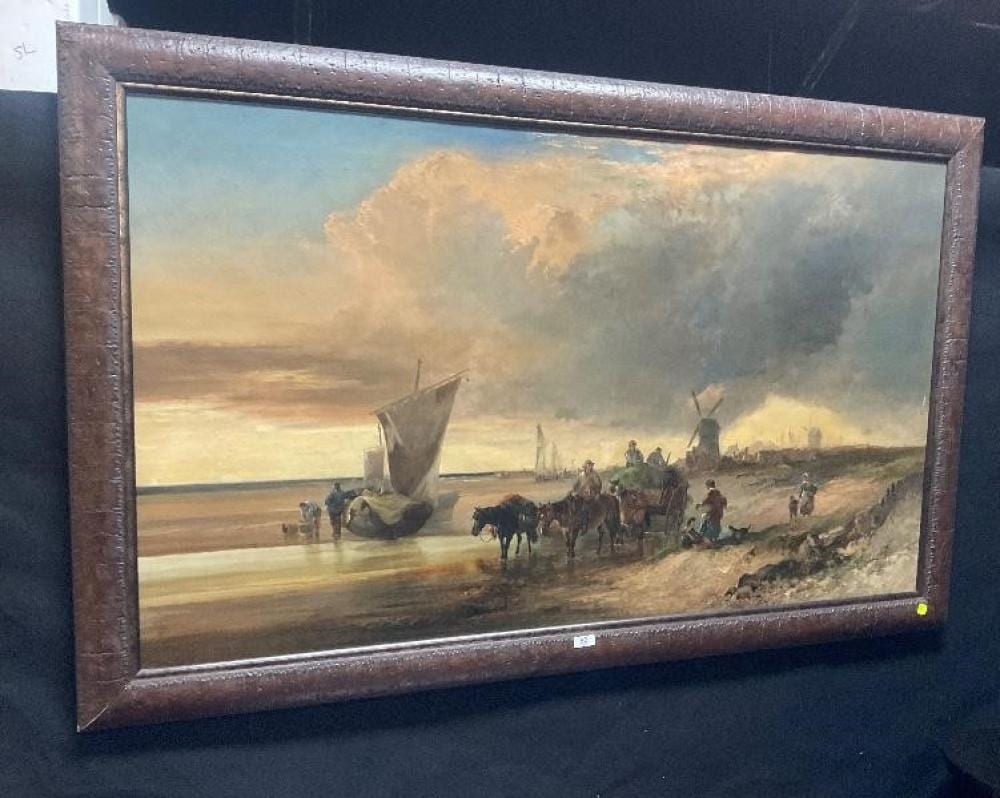 Edward Charles Williams comparable auction result: edward charles williams oil painting sussex coast early morning 1870 72 5 x 123 5 cm