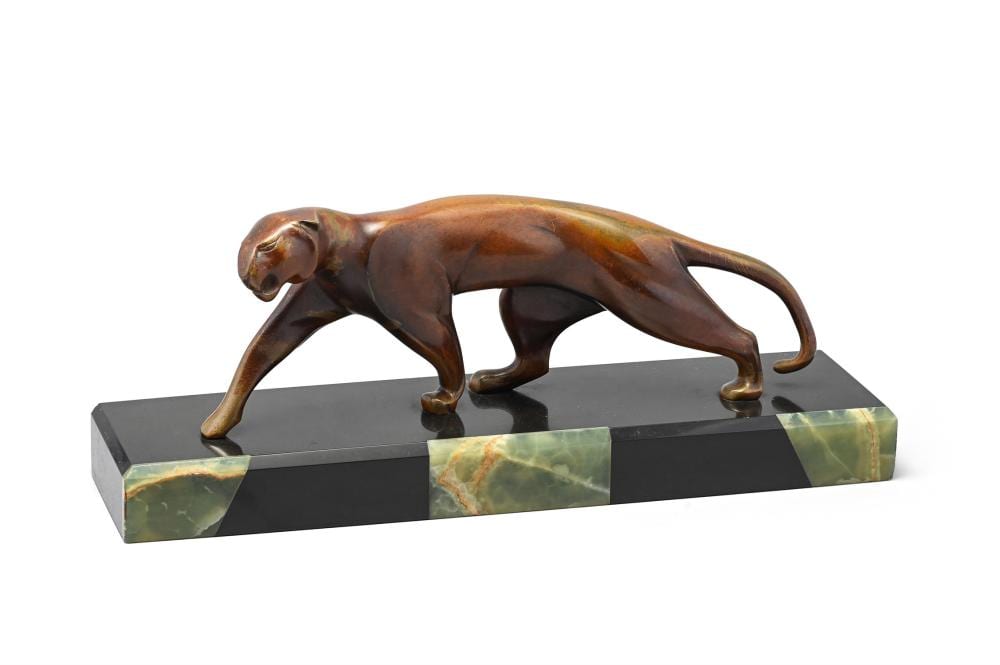 Michel Decoux comparable auction result: michel decoux french an art deco panther sculpture circa 1930