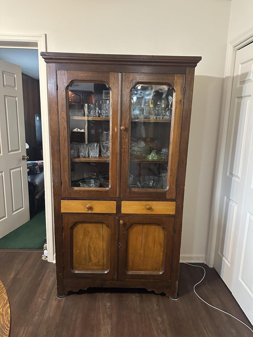 Antique Pie Safe/Kitchen Cupboard sold by Caswell Prewitt Realty, INC, lot 107 — auction record photograph