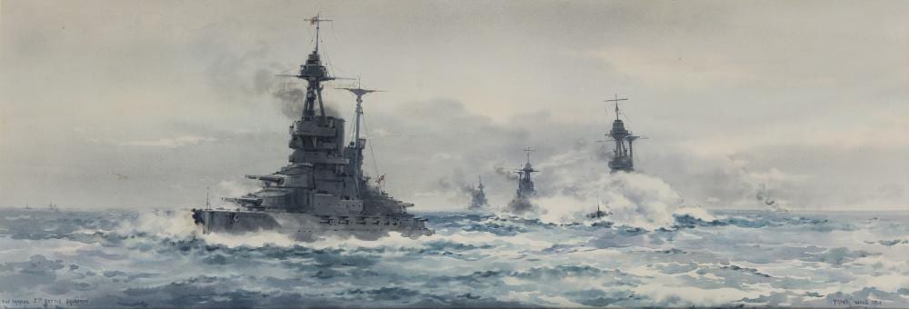 Frank Watson Wood comparable auction result: frank watson wood british 1862 1953 the famous fifth battle squadron