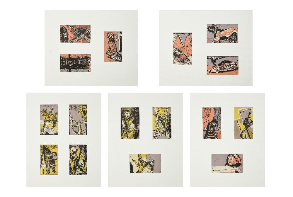 Robert Colquhoun comparable auction result: robert colquhoun sixteen prints for poems of sleep and dream