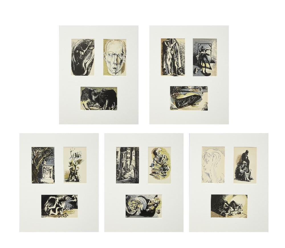 Michael Ayrton comparable auction result: michael ayrton fifteen prints from poems of death 1945