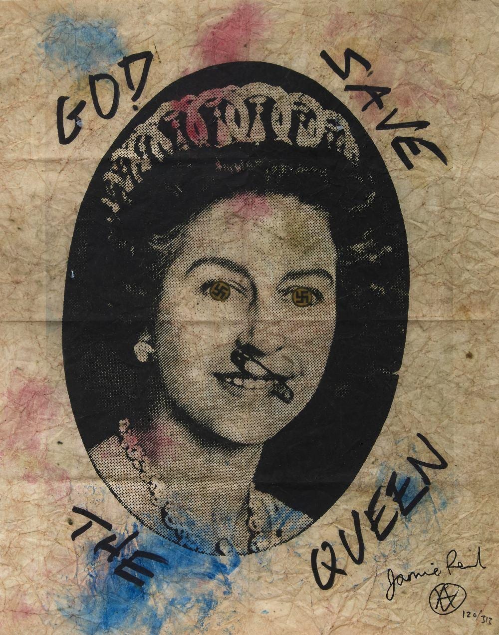 Jamie Reid comparable auction result: jamie reid god save the queen 2015