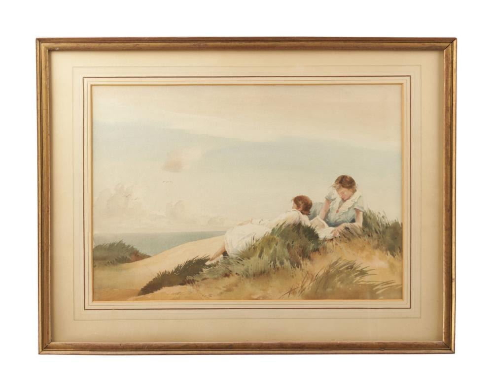 Percy Lancaster comparable auction result: percy lancaster british 1878 1950 an early 20th century watercolour titled holiday on the sandhills
