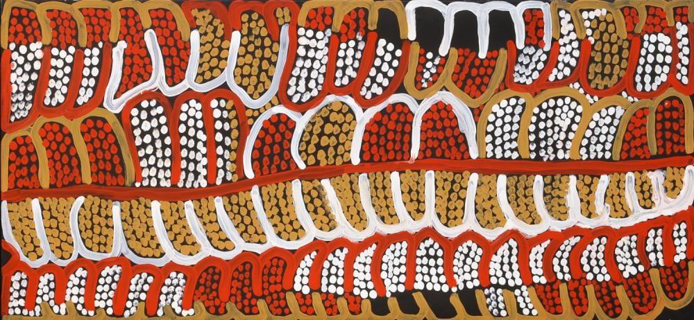 Polly Watson Napangardi comparable auction result: polly watson napangardi women s ceremony acrylic on linen 72cm x 152cm